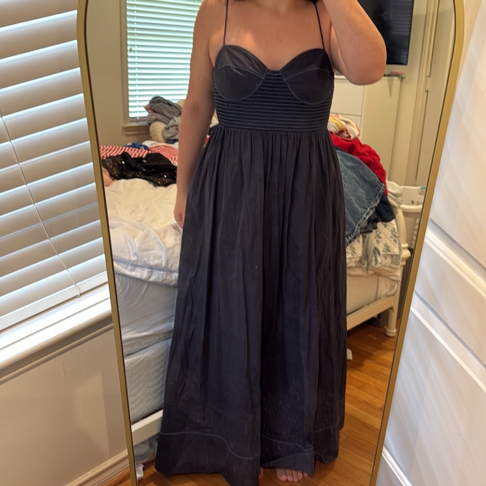 Staud Navy blue maxi dress